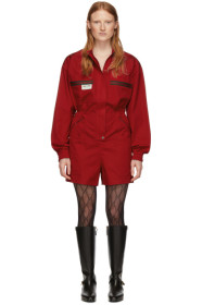 Gucci - Red Canvas Short Jumpsuit