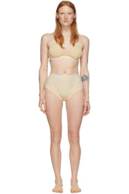 Gucci - Off-White Lace Lingerie Set