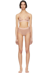 Gucci - Ensemble de lingerie en tulle rose GG