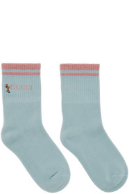 Gucci - Chaussettes bleues et roses Pong