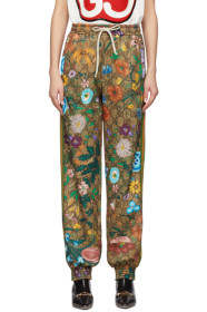 Gucci - Brown GG Flora Lounge Pants