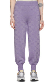 Gucci - Purple Lurex Interlocking G Lounge Pants