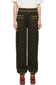 Gucci - Black & Gold Drawstring Lounge Pants