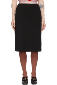 Gucci - Black Wool Jersey Skirt