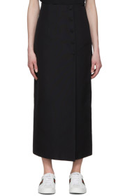 Gucci - Jupe fendue en faille noire