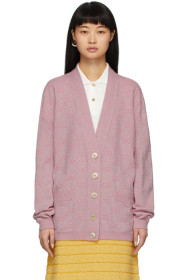 Gucci - Pink Lurex Interlocking G Cardigan
