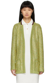 Gucci - Yellow & Green Crystal Cardigan