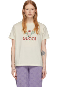 Gucci - Off-White Tennis Logo T-Shirt
