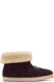 Gucci - Navy Wool Fria Boots