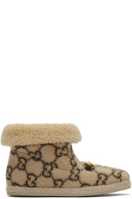 Gucci - Beige Wool Fria Boots