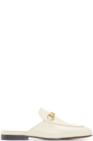 Gucci - White Princetown Slippers
