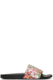 Gucci - Multicolor GG Flora Slides