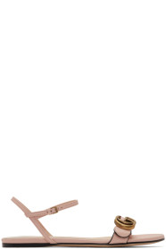 Gucci - Sandales en cuir roses GG