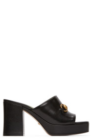 Gucci - Black Houdan Block Heeled Mules