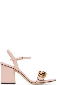 Gucci - Pink GG Marmont Heeled Sandals