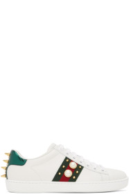 Gucci - Baskets blanches Pearl Stud New Ace