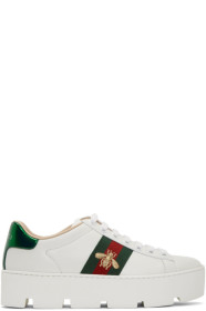 Gucci - White Ace Platform Sneakers