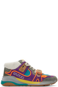 Gucci - Purple & Blue Ultrapace Mid-Top Sneakers