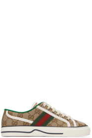 Gucci - Baskets beiges GG Supreme 1977 Tennis