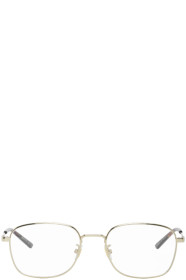 Gucci - Lunettes rectangulaires dorées