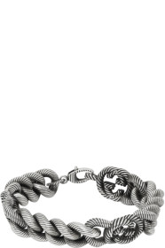 Gucci - 银色 Triple Interlocking G 手链