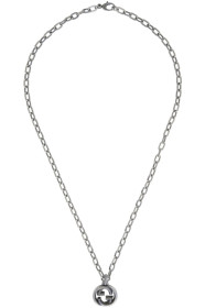 Gucci - 银色小号 Interlocking G 项链