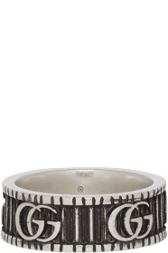 Gucci - Bague argentée Double G