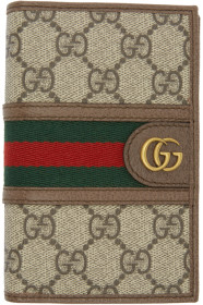 Gucci - ベージュ & ブラウン オフィディア パスポート ホルダー