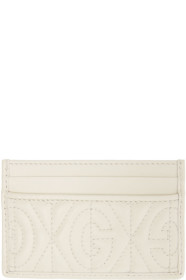 Gucci - White GG Quilted Card Holder