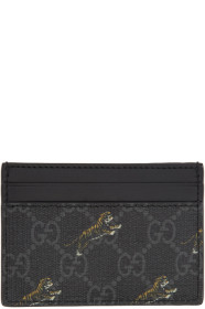 Gucci - ブラック GG タイガー カード ホルダー