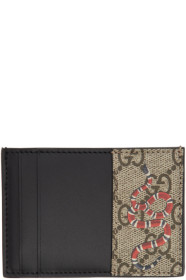 Gucci - ベージュ GG キングスネーク カード ホルダー