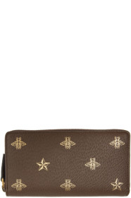 Gucci - ブラウン ビー スター ジップ アラウンド ウォレット