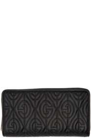 Gucci - ブラック キルティング G ランバス ウォレット