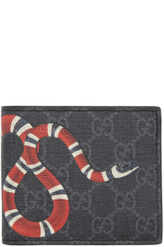 Gucci - Black GG Supreme Snake Wallet