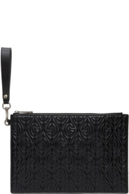 Gucci - Pochette noire G Rhombus