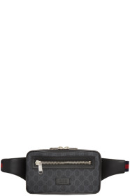 Gucci - Black & Grey GG Supreme Belt Bag