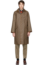 Gucci - Manteau réversible brun Supreme GG Mignon édition Disney
