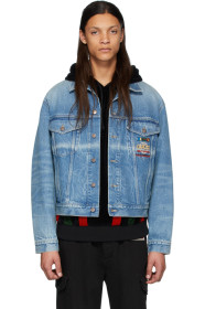 Gucci - Blue Denim Embroidered Jacket