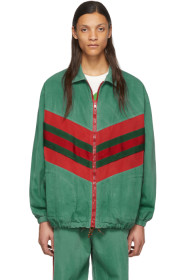 Gucci - Green & Red Denim Jacket