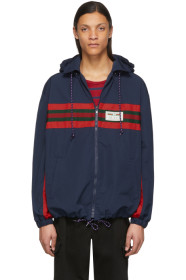 Gucci - Navy & Red Technical Waterproof Jacket