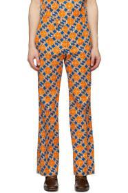 Gucci - Orange & Blue GG Quatrefoil Trousers