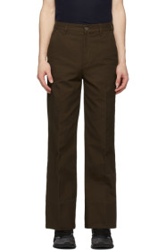 Gucci - Brown Flared Washed Trousers