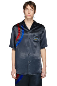Gucci - Chemise en satin noire Blitz