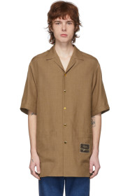 Gucci - Brown Linen 'Gucci Orgasmique' Short Sleeve Shirt