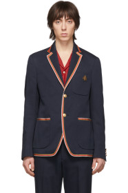 Gucci - Blazer en whipcord bleu marine Cover
