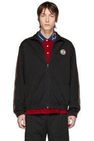 Gucci - Blouson de survêtement noir Tricot