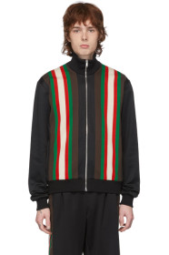 Gucci - Black Jersey Zip-Up Sweater