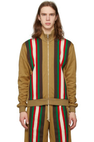 Gucci - Tan Jersey Striped Sweater