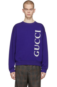 Gucci - ブルー ロゴ スウェットシャツ