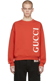 Gucci - レッド ロゴ スウェットシャツ
